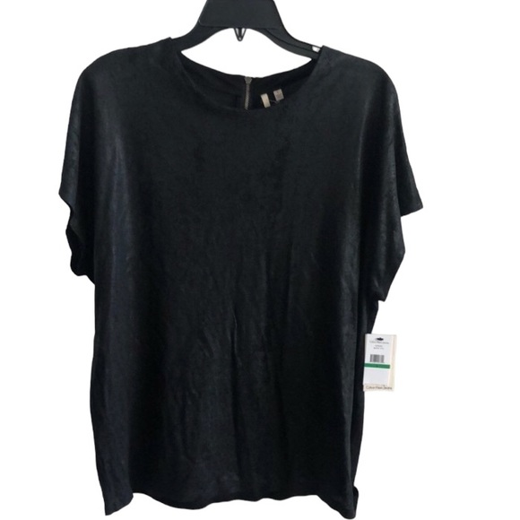 Calvin Klein Jeans Black Top Back Zip Closure Sz. Large - Picture 1 of 8
